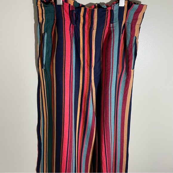 Farm Rio for Anthropologie Striped Wide Leg Pants - Picture 4 of 9